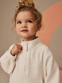 Truien En Breisels|Sets En Outfits*Next Moutkleurig - Sweatshirt met kwartrits (3mnd -7jr)