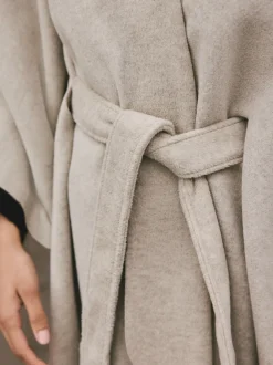 Jassen En Jacks|Next - Wrap Front Cape Poncho Moutkleurig