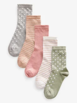 Sokken En Panty's|Sokken En Panty's*Next Multi - 5 Paar enkelsokken met hoog katoengehalte