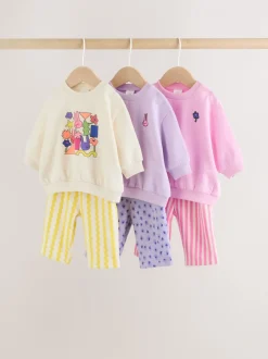 Tops|Sets En Combisets|Next Multi - Baby Sweatshirts & Joggers 6 Piece Set (0mths-3yrs)