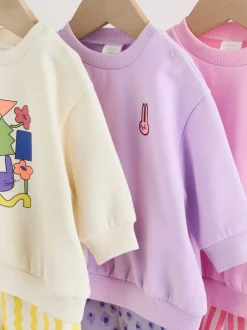 Tops|Sets En Combisets|Next Multi - Baby Sweatshirts & Joggers 6 Piece Set (0mths-3yrs)