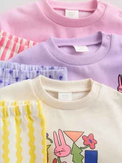 Tops|Sets En Combisets|Next Multi - Baby Sweatshirts & Joggers 6 Piece Set (0mths-3yrs)