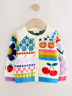 Truien En Breisels|Gebreide Kleding*Next Multi - Fun Printed Cardigan (3mths-7yrs)
