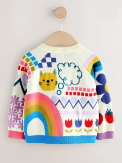 Truien En Breisels|Gebreide Kleding*Next Multi - Fun Printed Cardigan (3mths-7yrs)