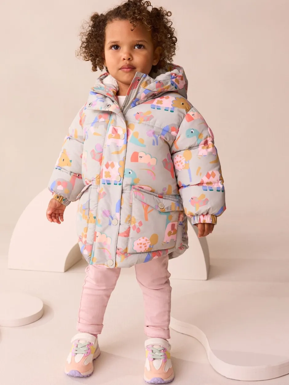 Jassen, Jacks En Kinderwagenpakjes|Jassen En Jacks*Next - Gewatteerde regenbestendige jas met print (3mnd-7jr Multi