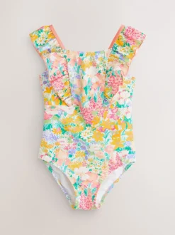 Badkleding|Badkleding*Laura Ashley - Frill Detail Swimsuit Multi