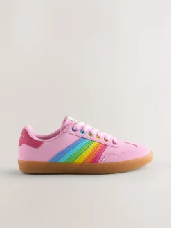 Sneakers|Little Bird by Jools Oliver - Gum Sole sneakers met regenboogstrepen Multi