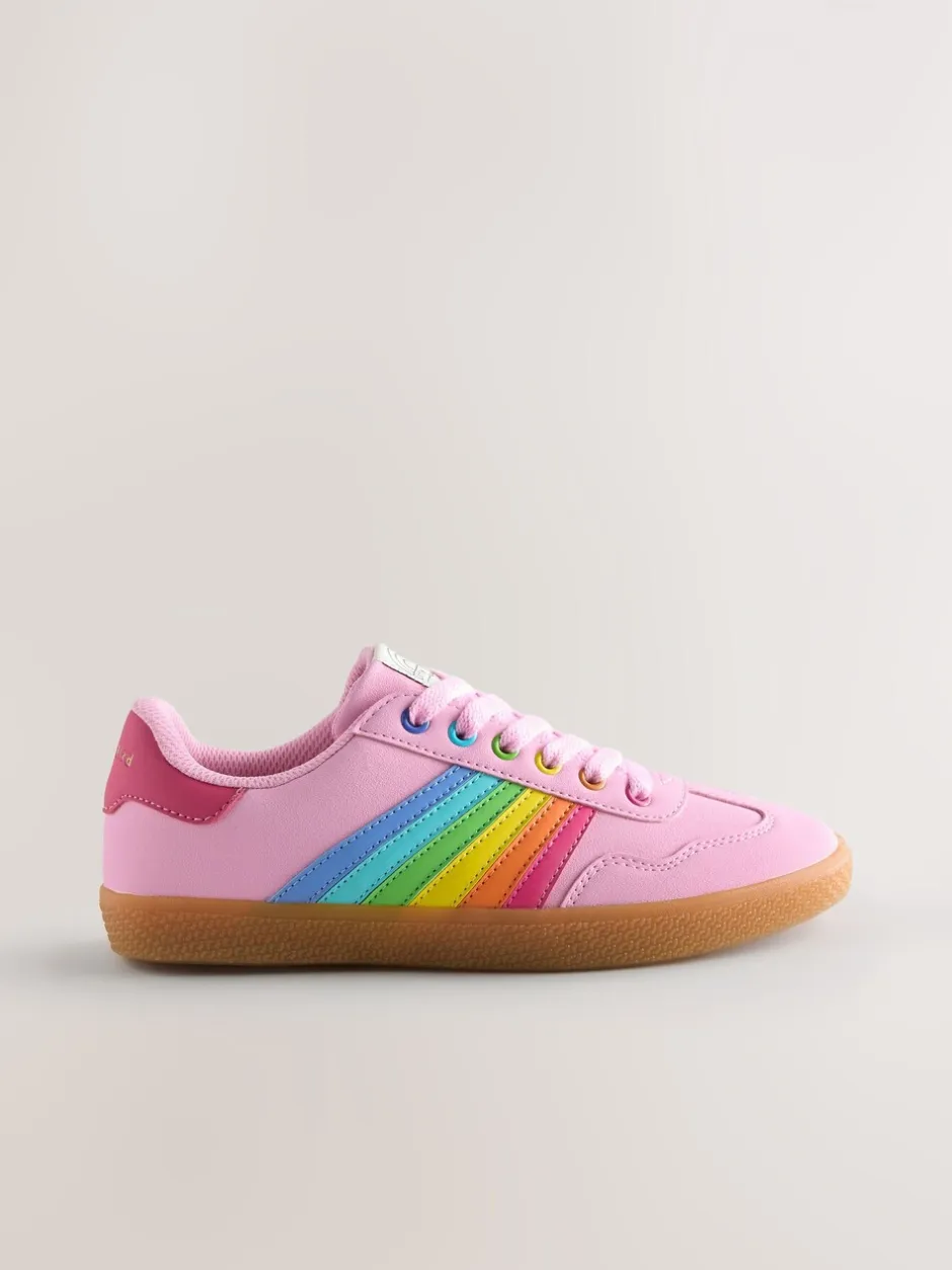 Sneakers|Little Bird by Jools Oliver - Gum Sole sneakers met regenboogstrepen Multi