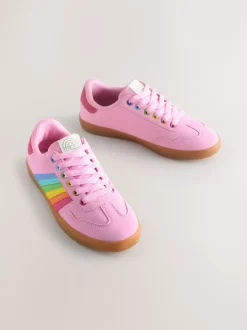 Sneakers|Little Bird by Jools Oliver - Gum Sole sneakers met regenboogstrepen Multi