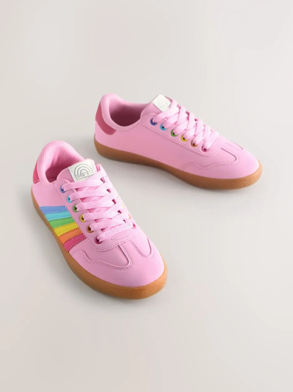 Sneakers|Little Bird by Jools Oliver - Gum Sole sneakers met regenboogstrepen Multi