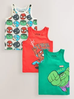 Rompertjes En Hemdjes|Ondergoed|Next Multi - Marvel 100% katoenen vests 3 pack (1,5-12jaar)