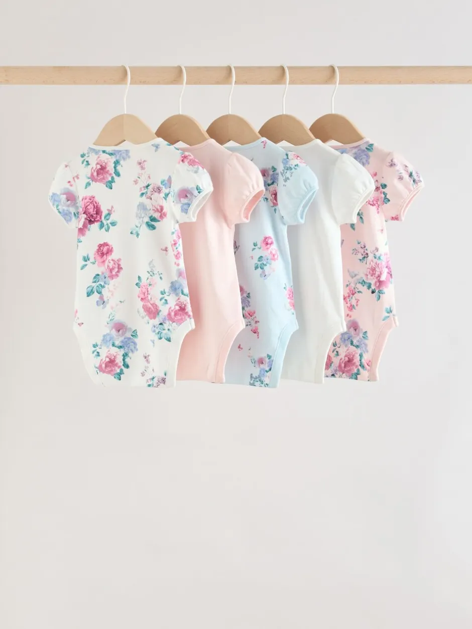 Rompertjes En Hemdjes*Next Multi - Set van 5 babyrompertjes met korte mouwen