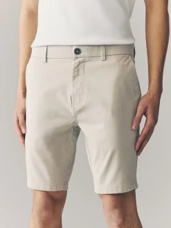 Shorts*Next Multi - Strakke Pasvorm - Set van 4 chinoshorts met stretch