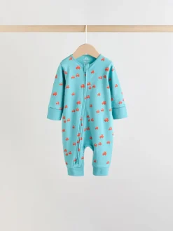 Babypakjes En Babypyjama's*Next Multi - Two Way Zip Baby Sleepsuit 5 Pack (0mths-3yrs)