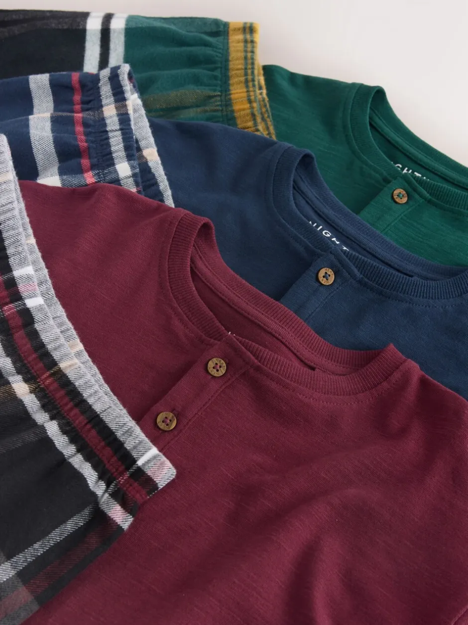 Pyjama's|Nachtkleding En Pyjama's|Next - Verpakking van 3 geweven geruite pyjama's (3-16 jr) Multi