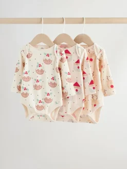 Rompertjes En Hemdjes*Next Multi - Verpakking van 3 Kerstmis Baby Bodysuits