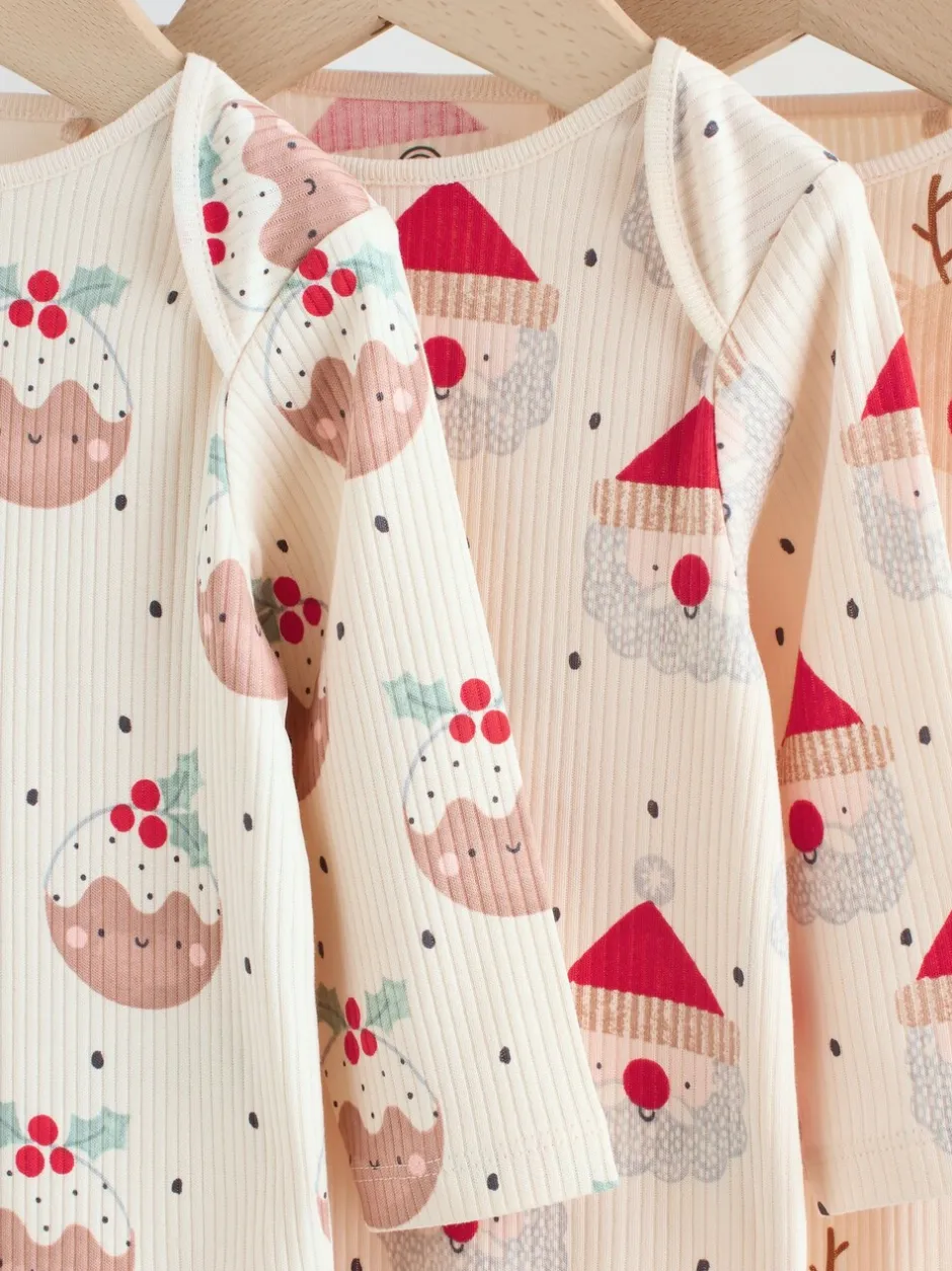 Rompertjes En Hemdjes*Next Multi - Verpakking van 3 Kerstmis Baby Bodysuits