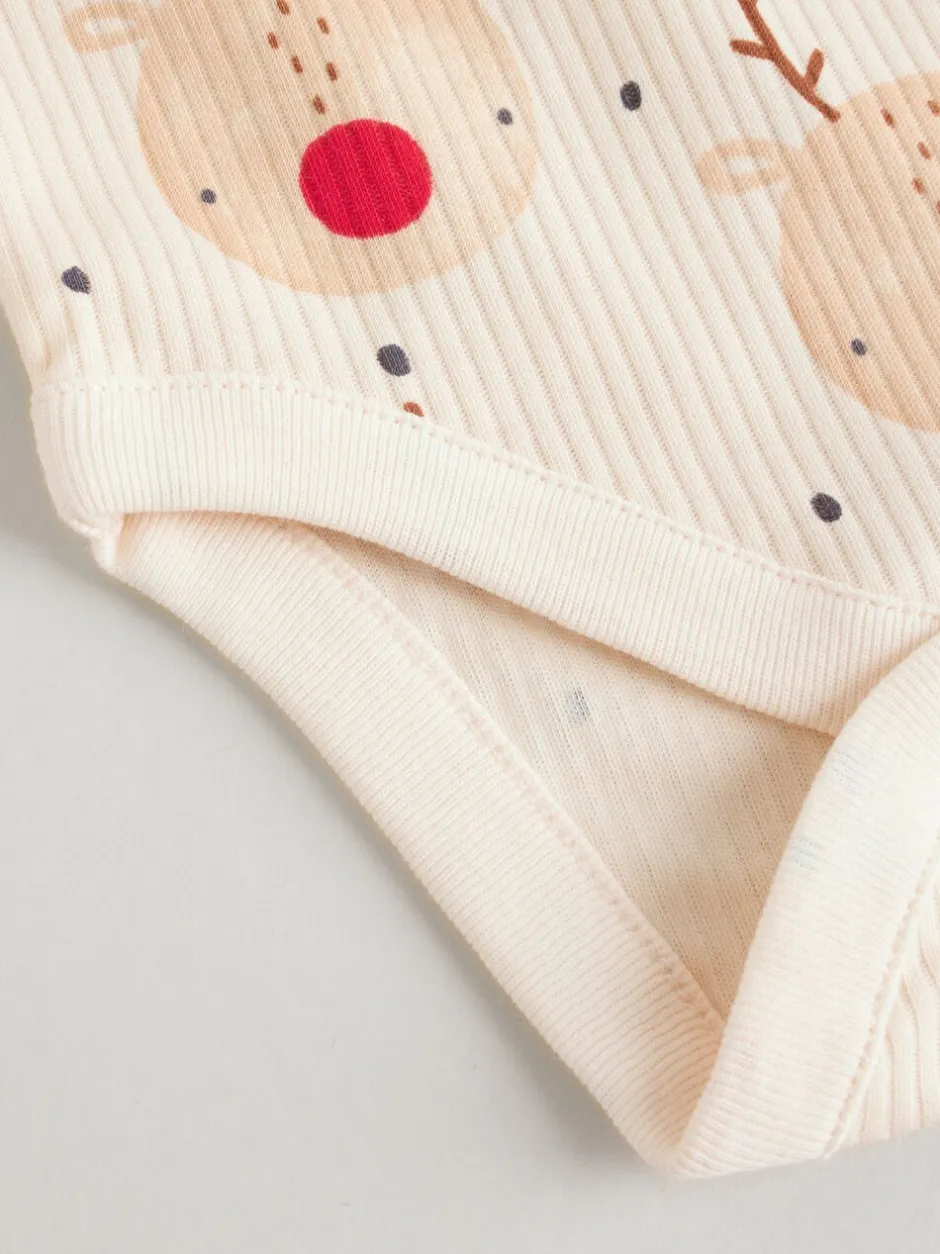 Rompertjes En Hemdjes*Next Multi - Verpakking van 3 Kerstmis Baby Bodysuits