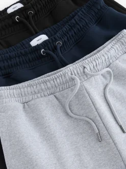 Joggingbroeken|Next - Verpakking van 3 slim-fit jersey joggingbroeken met hoog katoengehalte Multi