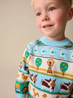 Truien En Breisels|Next Multi Fairisle Pattern - Character Knitted Crew Neck Jumper (3mths-7yrs)