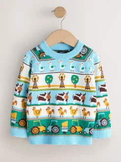 Truien En Breisels|Next Multi Fairisle Pattern - Character Knitted Crew Neck Jumper (3mths-7yrs)