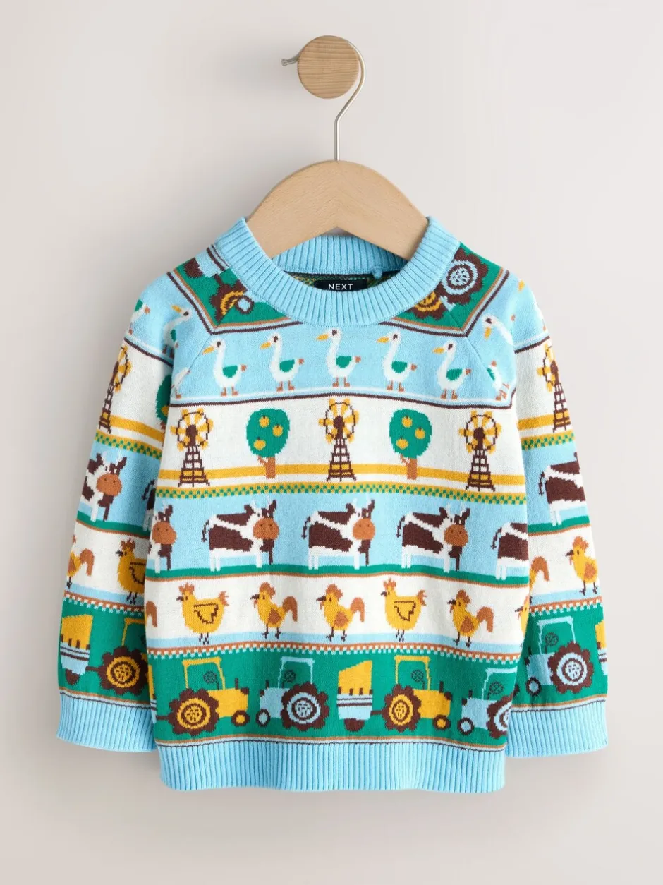 Truien En Breisels|Next Multi Fairisle Pattern - Character Knitted Crew Neck Jumper (3mths-7yrs)