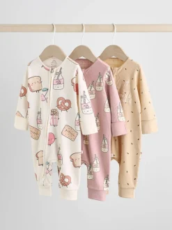 Multipacks|Babypakjes En Babypyjama's*Next Multi Food Karakter - Verpakking van 3 babyslaappakjes met tweewegrits (0 mnd - 3 jr)