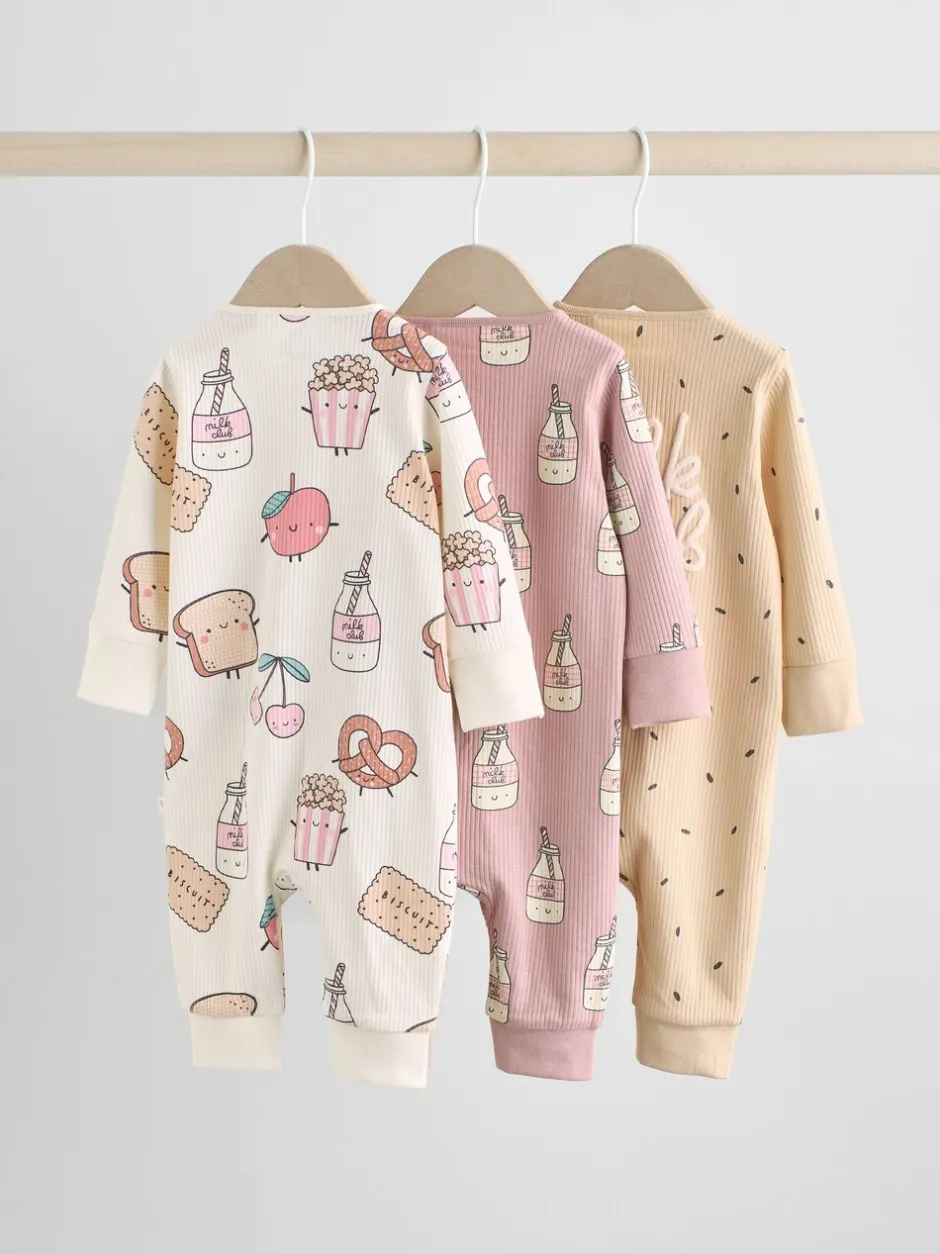 Multipacks|Babypakjes En Babypyjama's*Next Multi Food Karakter - Verpakking van 3 babyslaappakjes met tweewegrits (0 mnd - 3 jr)