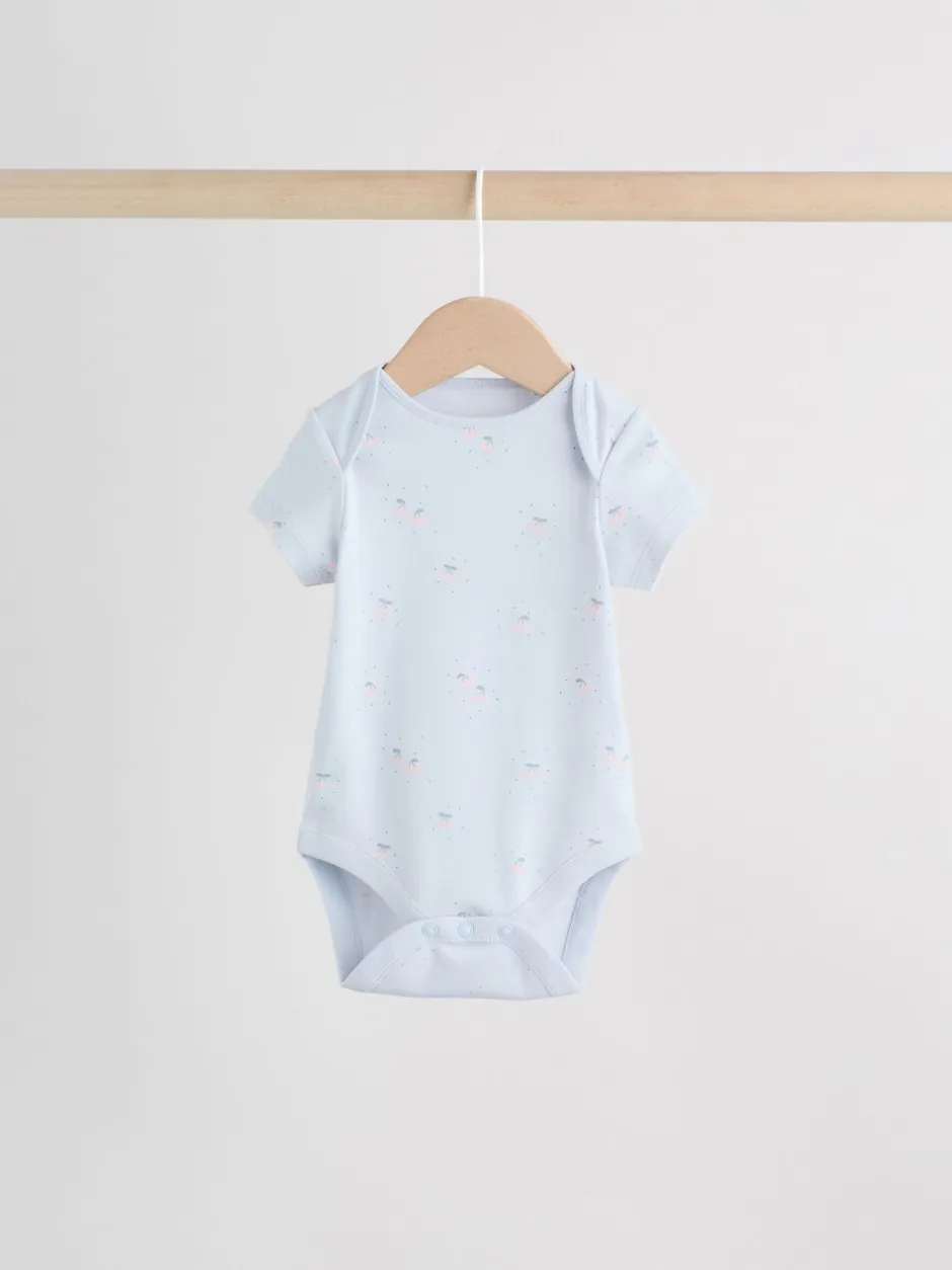 Rompertjes En Hemdjes|Next Multi Pastel Character - 7 Babyrompertjes met korte mouwen
