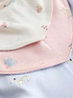 Slabbetjes|Next Multi Pastel Character - 5 Kwijlslabbetjes voor baby's