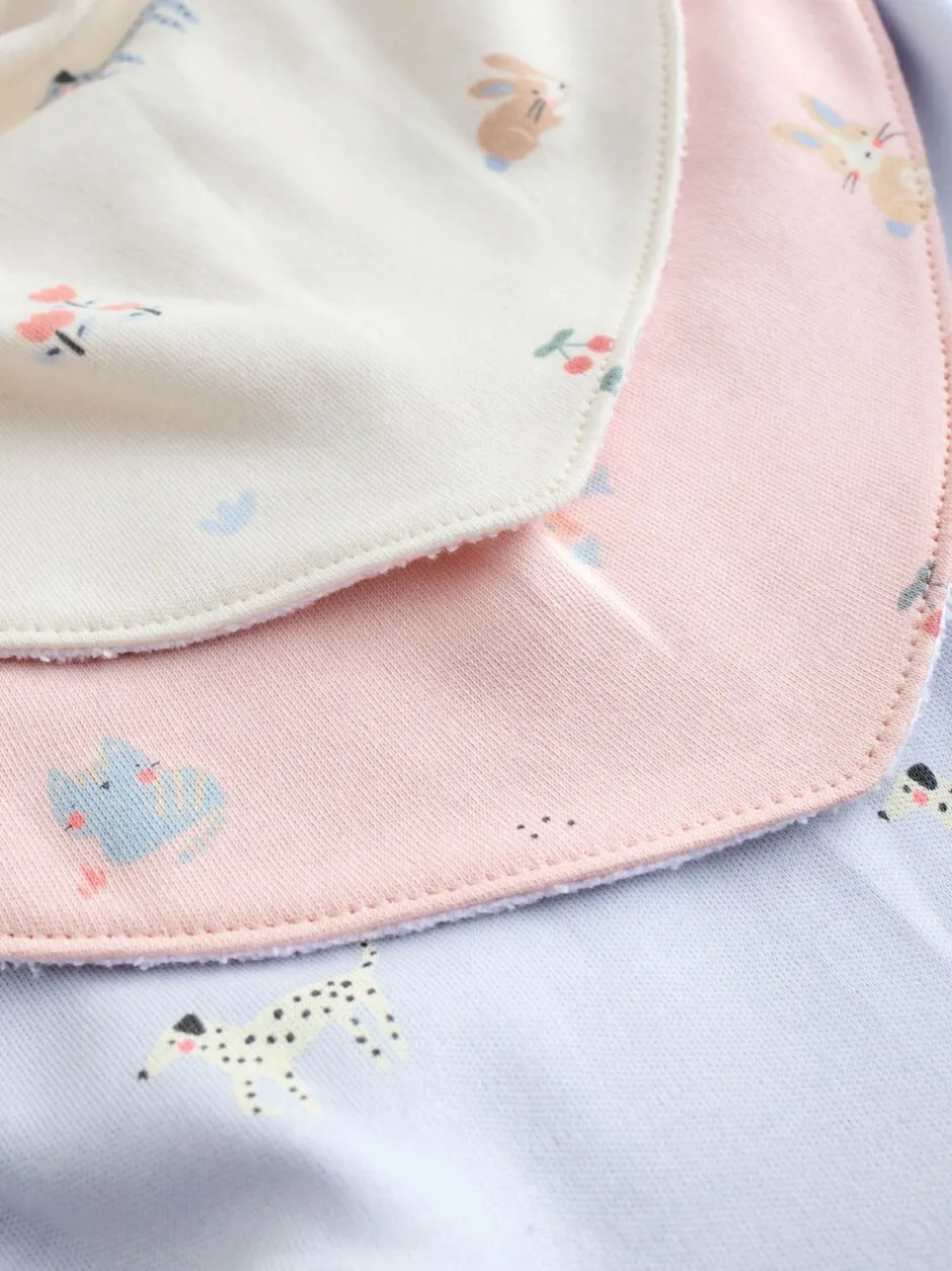 Slabbetjes|Next Multi Pastel Character - 5 Kwijlslabbetjes voor baby's