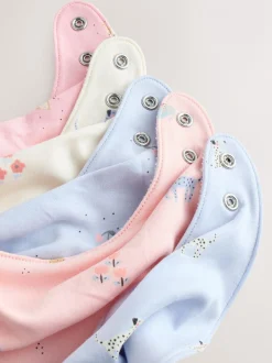 Slabbetjes|Next Multi Pastel Character - 5 Kwijlslabbetjes voor baby's