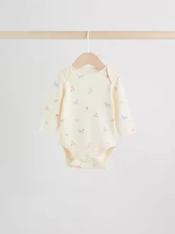 Rompertjes En Hemdjes|Next Multi Pastel Character - Set van 5 babyrompertjes met lange mouwen