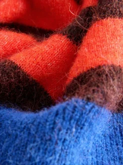 Gebreide Kleding|Next Multi Red/Blue Stripe - Trui met ronde hals en lange mouwen met wol