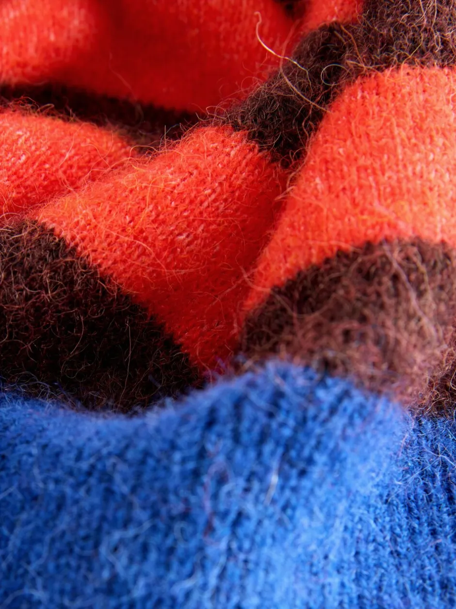 Gebreide Kleding|Next Multi Red/Blue Stripe - Trui met ronde hals en lange mouwen met wol
