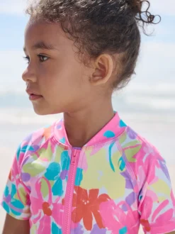 Badkleding|Badkleding*Next Multi Regenboog Bloemen - Zonbeschermend badpak (3 mnd-10 jr)