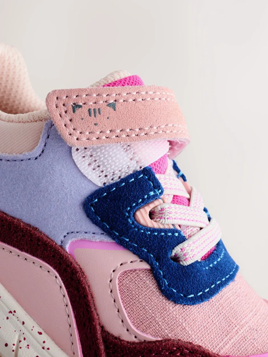 Sneakers|Next - Sneakers met dikke zool en elastische veters Multi roze