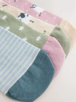 Sokken En Panty's|Sportkleding*Next Multi Sheep Print - 4 paar sneakersokken
