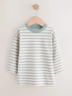 Tops|T-Shirts*Next Multi-blauw - Set van 5 T-shirts met lange mouwen (3 mnd-7 jr)
