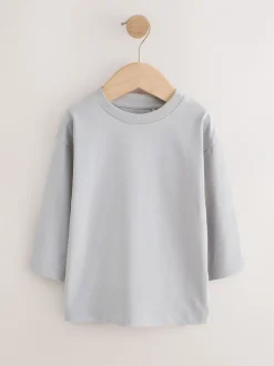 Tops|T-Shirts*Next Multi-blauw - Set van 5 T-shirts met lange mouwen (3 mnd-7 jr)