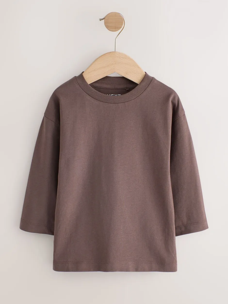 Tops|T-Shirts*Next Multi-blauw - Set van 5 T-shirts met lange mouwen (3 mnd-7 jr)