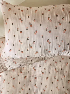 Kinderbeddengoed|Beddengoedsets En Dekbedovertrekken|Next Muslin dekbedovertrek en kussensloop van 100% katoen met kreukeltextuur