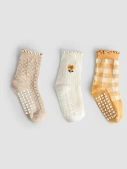Sokken En Panty's|Sokken En Panty's*Jojo Maman Bébé - - 3 Paar sokken Mustard Sunflower
