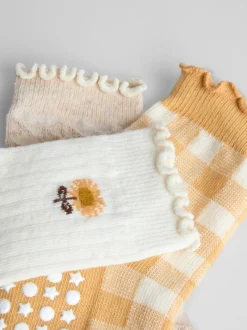 Sokken En Panty's|Sokken En Panty's*Jojo Maman Bébé - - 3 Paar sokken Mustard Sunflower