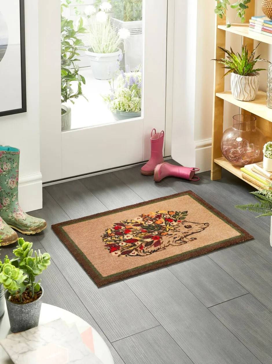 Vloerkleden En Lopers|Vloerkleden En Lopers|My Mat Bloemen Egel Deurmat