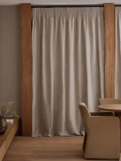 Gordijnen|Gordijnen*Next N. Premium Collection 100% linnen gevoerde gordijnen met plooiband