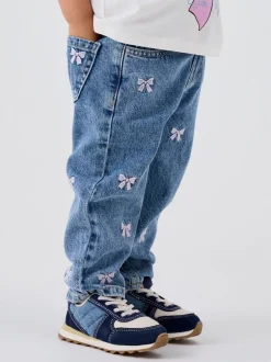 Jeans En Joggingbroeken|Jeans*Name It Bow Embroidery Mom Jeans