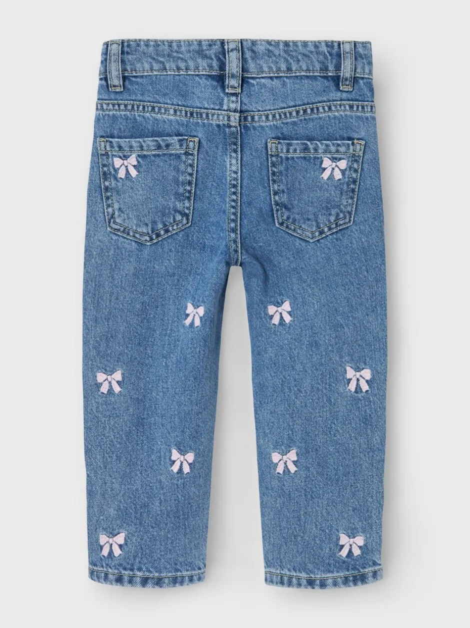 Jeans En Joggingbroeken|Jeans*Name It Bow Embroidery Mom Jeans