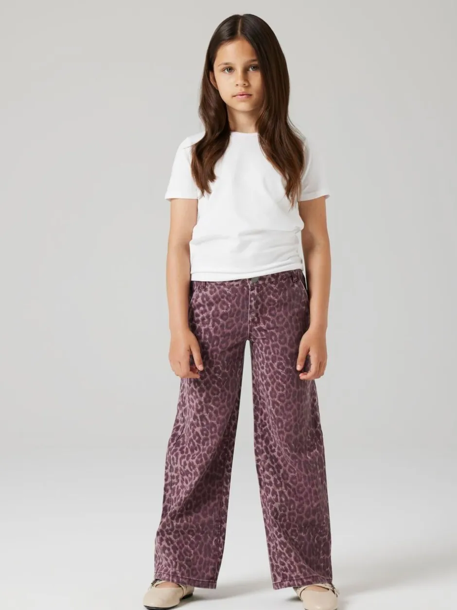 Jeans*Name It Wide Leg Leopard Jeans