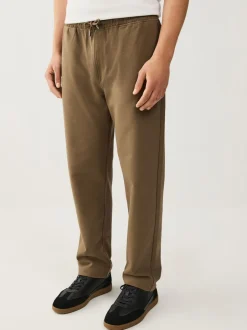 Joggingbroeken*Next - Joggingbroek van keperstof met rechte pijpen en textuur Naturel bruin